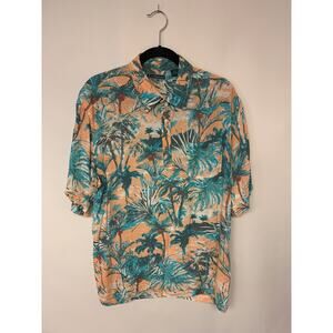 Cubavera Tropical Palm Tree Polo Resort Vacation Cruise Mens SZ L